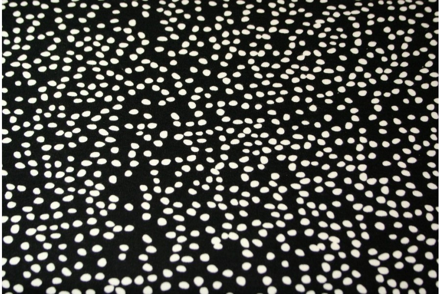 10cm Bio-Baumwolljersey "Konfetti schwarz" Birch Fabrics    (Grundpreis € 23,00/m)